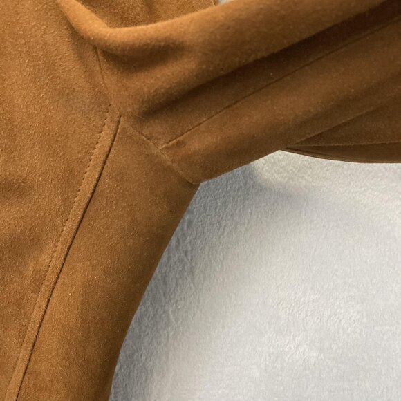 RARE Orvis Brown Suede Leather Field Jacket Mens 48 Sport Coat Throat Latch - Picture 11 of 16